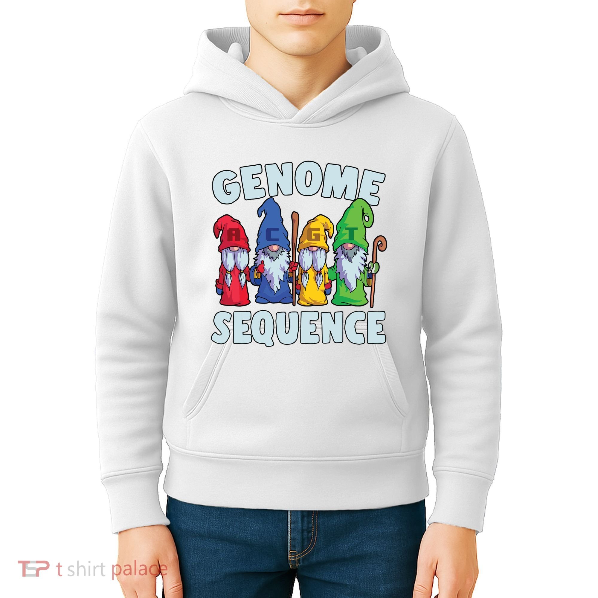 Genome Sequence Funny Gnome Biology Physics Science Pun Kids Hoodie