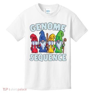 Genome Sequence Funny Gnome Biology Physics Science Pun Kids T-Shirt