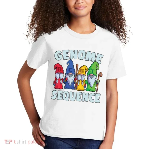 Genome Sequence Funny Gnome Biology Physics Science Pun Kids T-Shirt