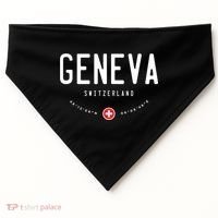 Geneva Switzerland Flag Cool Gift USA-Made Doggie Bandana thumb 0