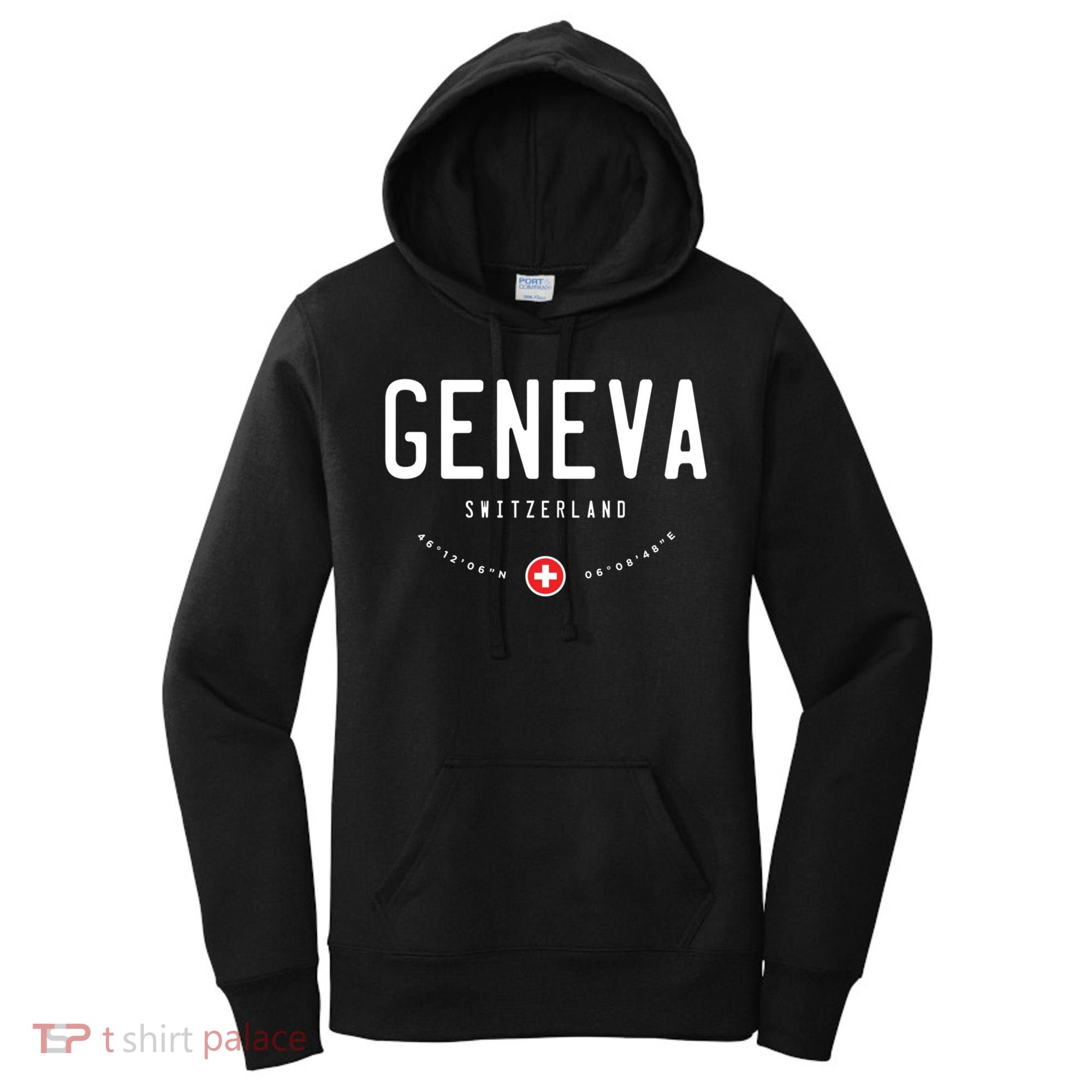 Geneva Switzerland Flag Cool Gift Women's Hoodie