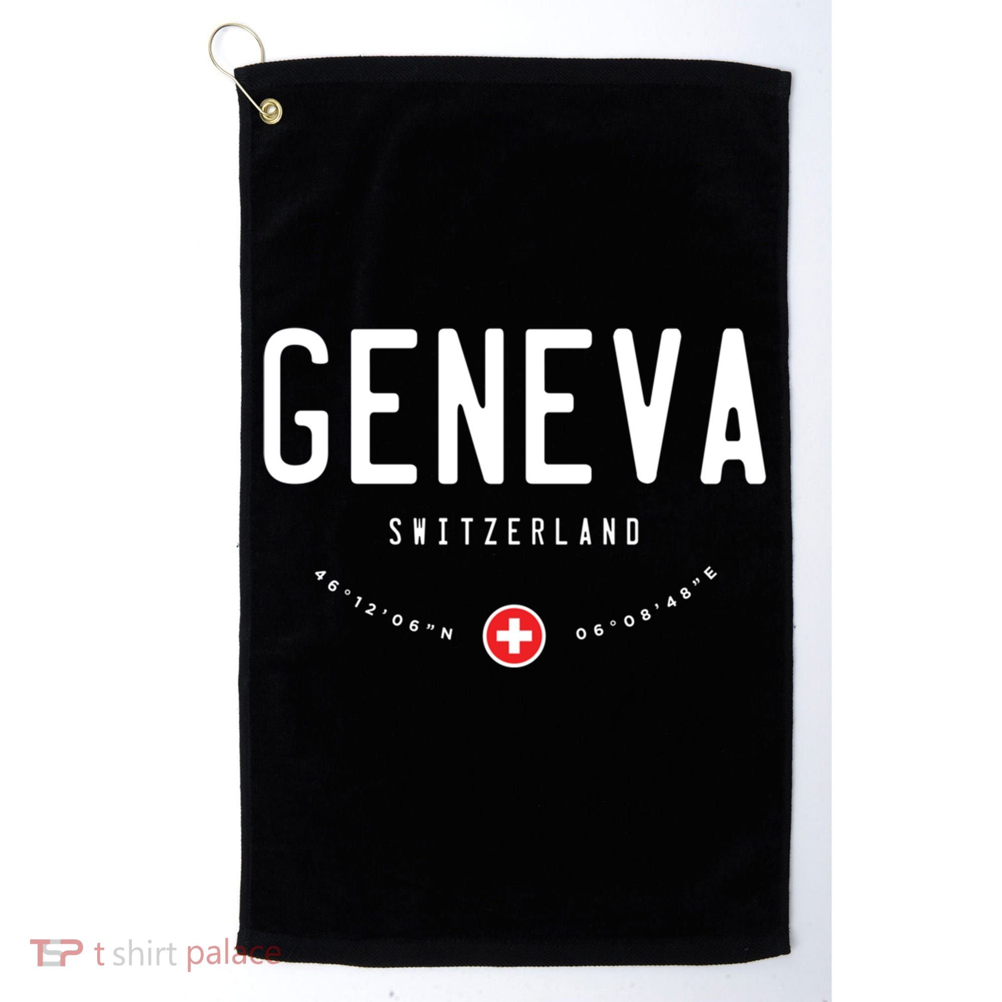 Geneva Switzerland Flag Cool Gift Golf Towel