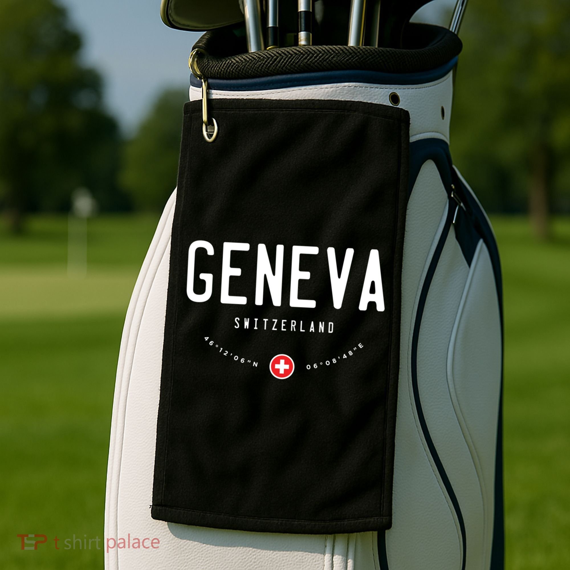 Geneva Switzerland Flag Cool Gift Golf Towel