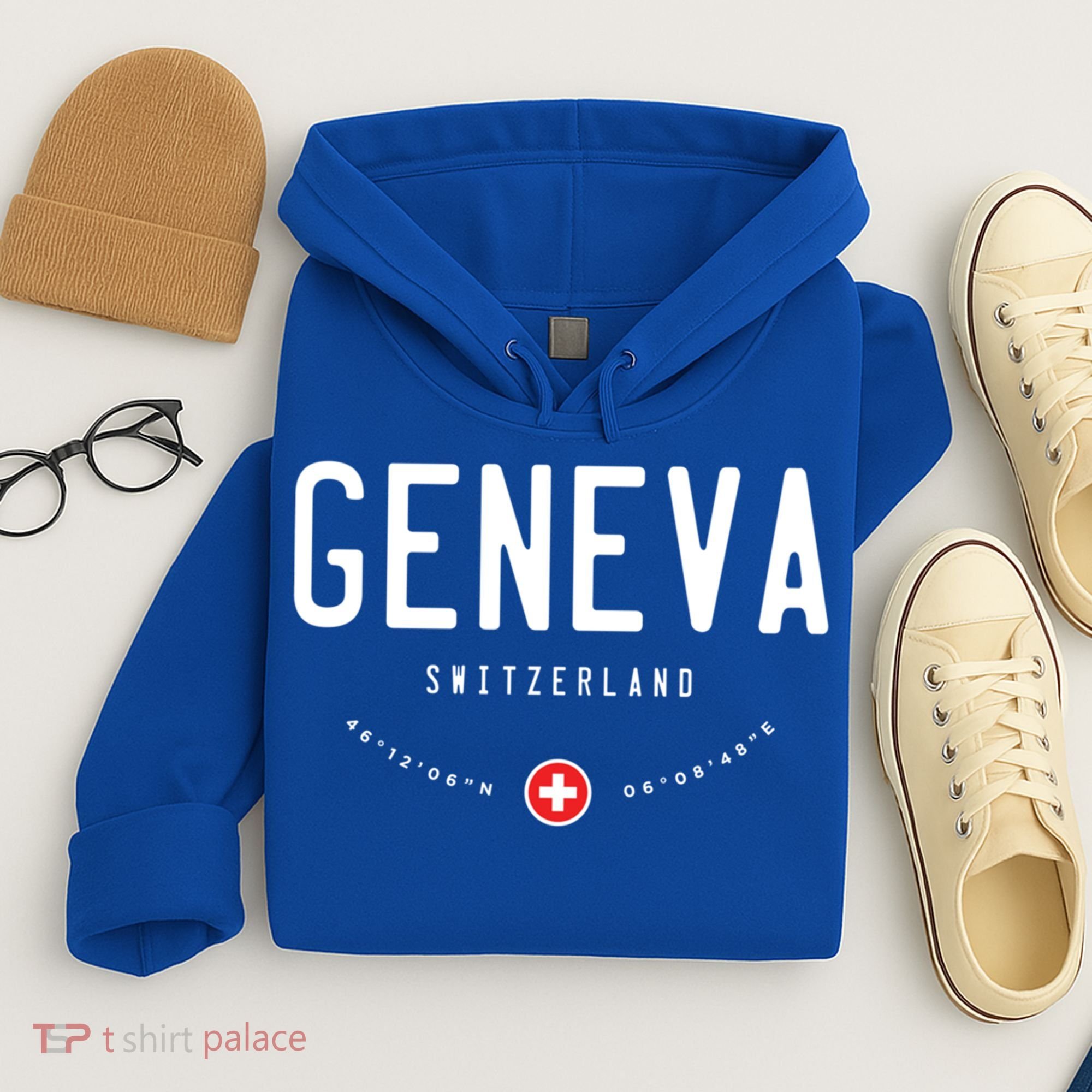 Geneva Switzerland Flag Cool Gift Hoodie