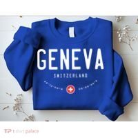 Geneva Switzerland Flag Cool Gift Sweatshirt thumb 2