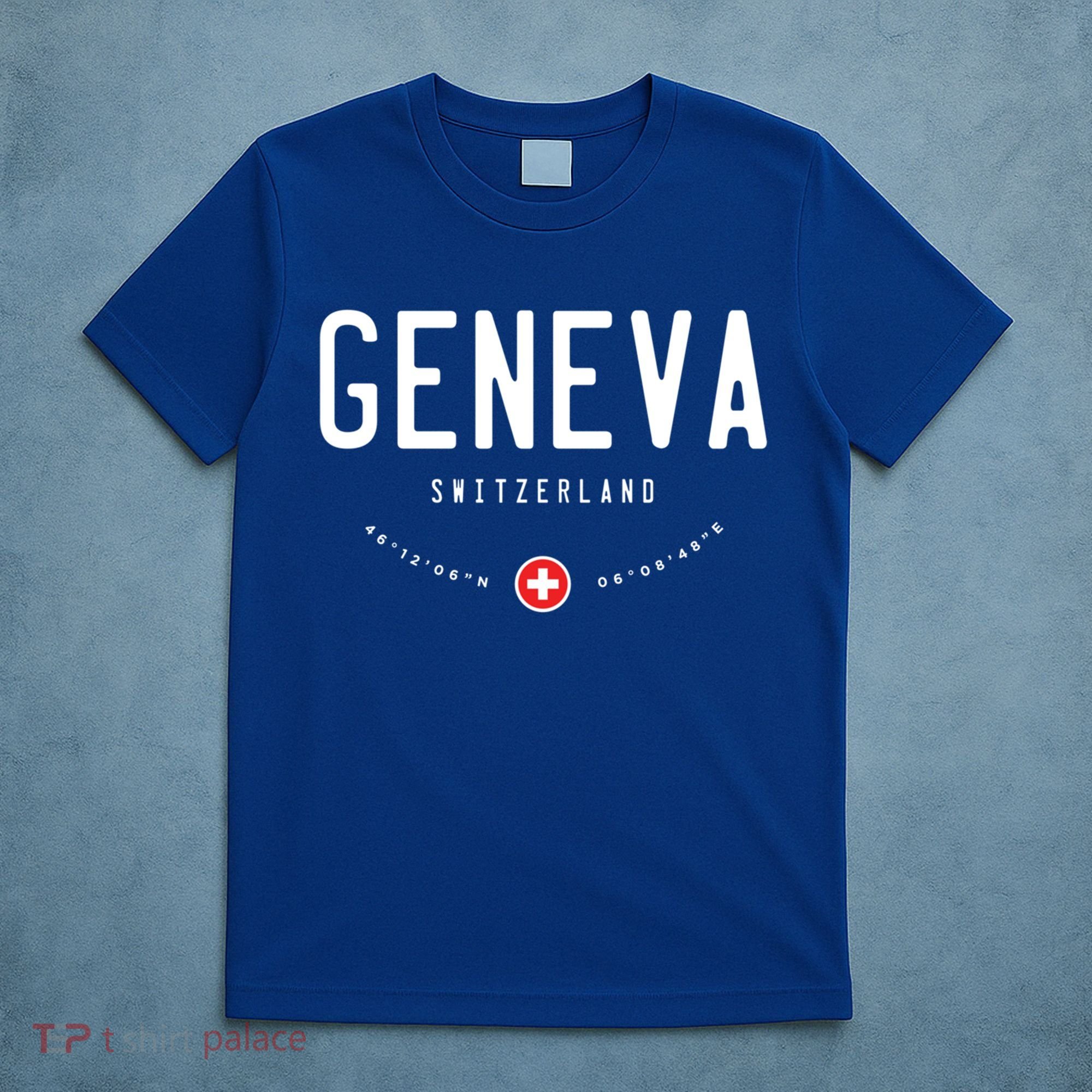 Geneva Switzerland Flag Cool Gift T-Shirt