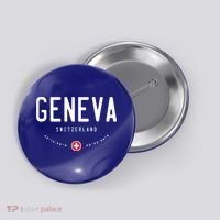 Geneva Switzerland Flag Cool Gift Button thumb 0