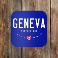 Geneva Switzerland Flag Cool Gift Coaster thumb 0