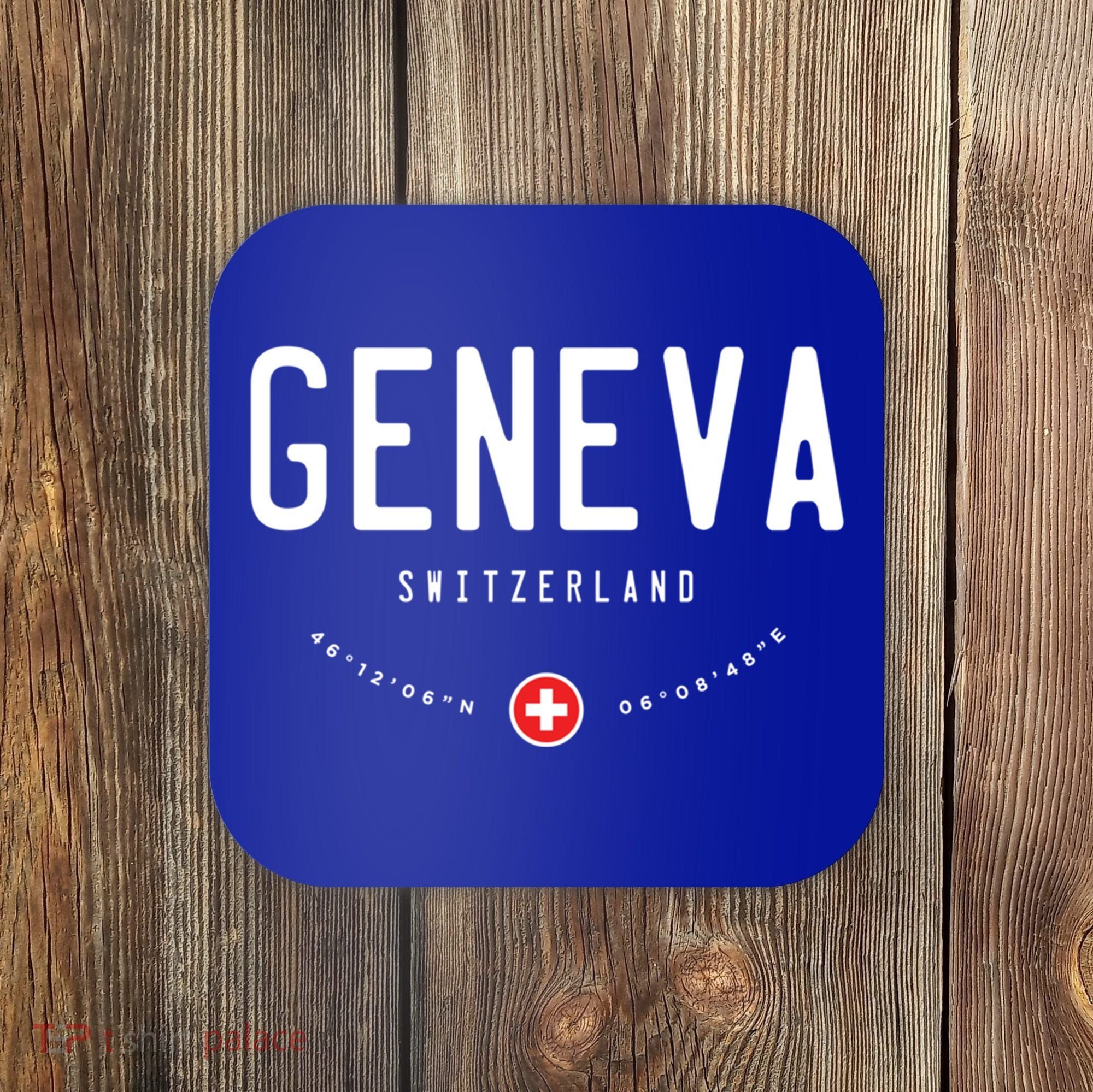 Geneva Switzerland Flag Cool Gift Coaster