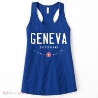 Geneva Switzerland Flag Cool Gift Women's Tank Top thumb 0