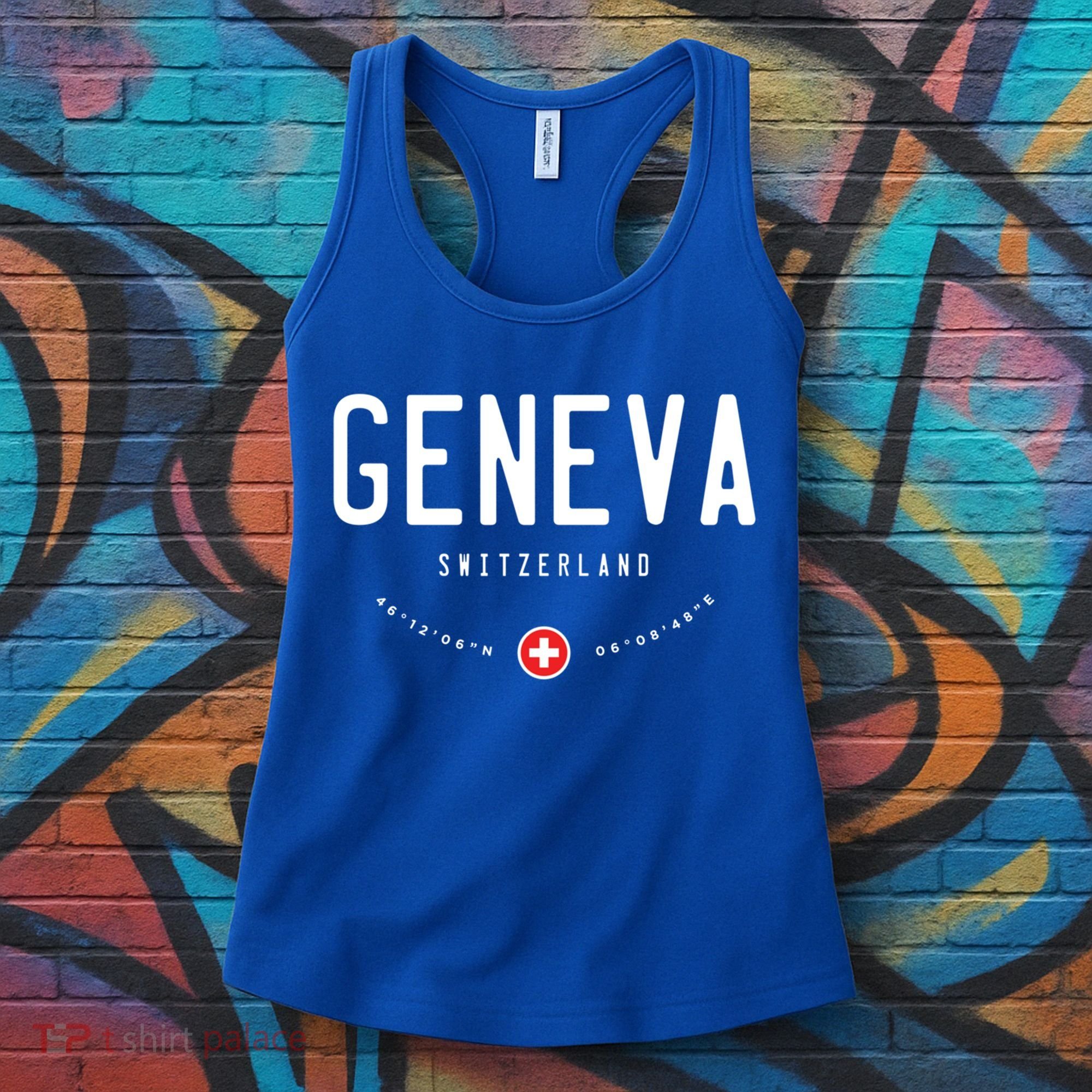 Geneva Switzerland Flag Cool Gift Women's Tank Top