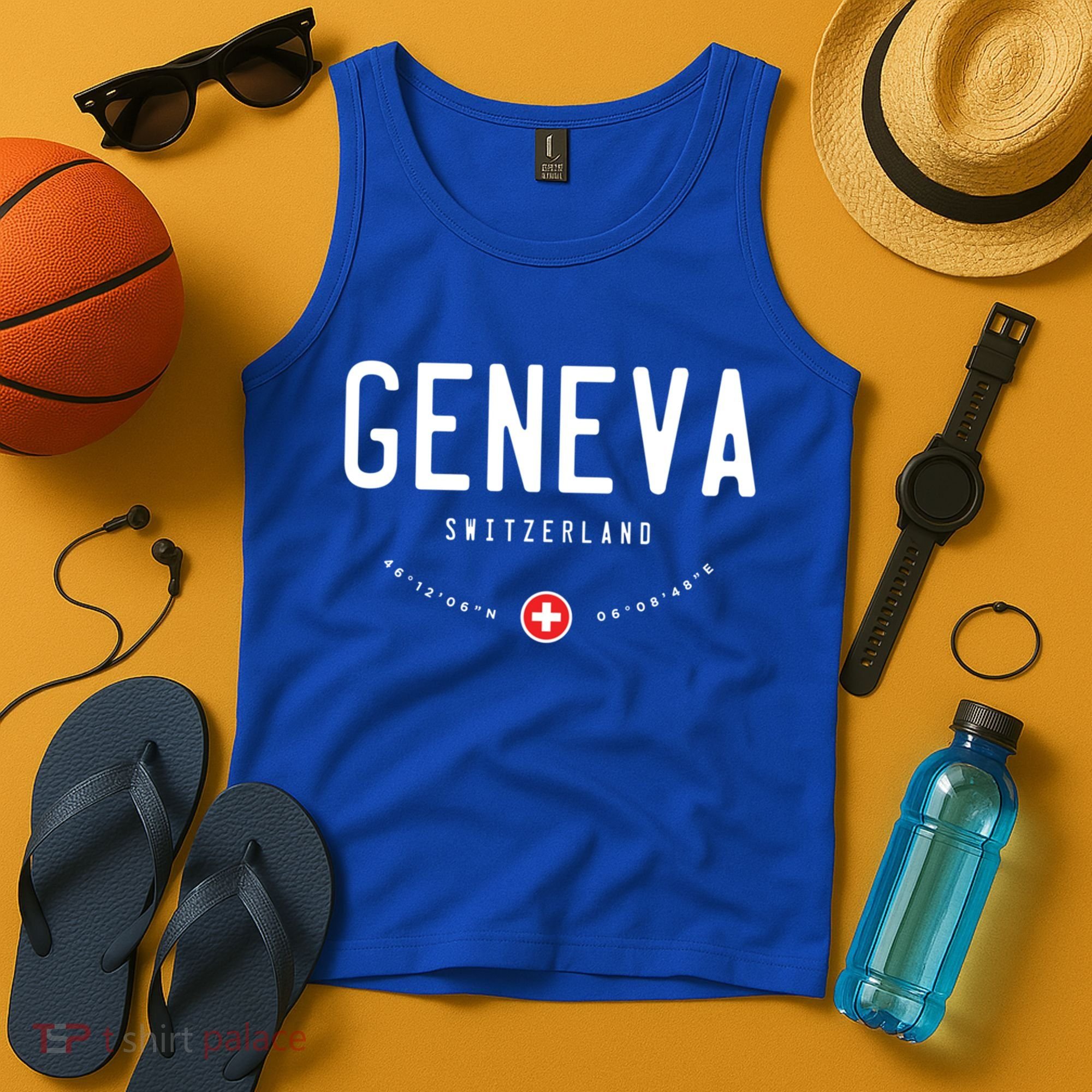 Geneva Switzerland Flag Cool Gift Tank Top