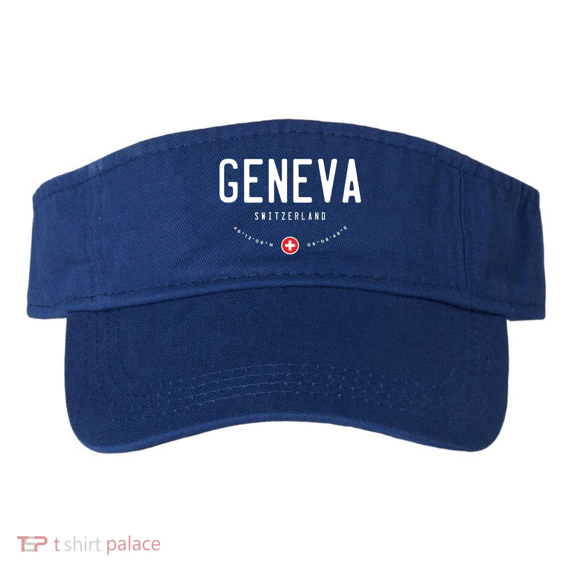 Geneva Switzerland Flag Cool Gift Visor