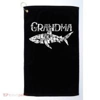Grandma Shark Family Matching Jawsome Gift Golf Towel thumb 0
