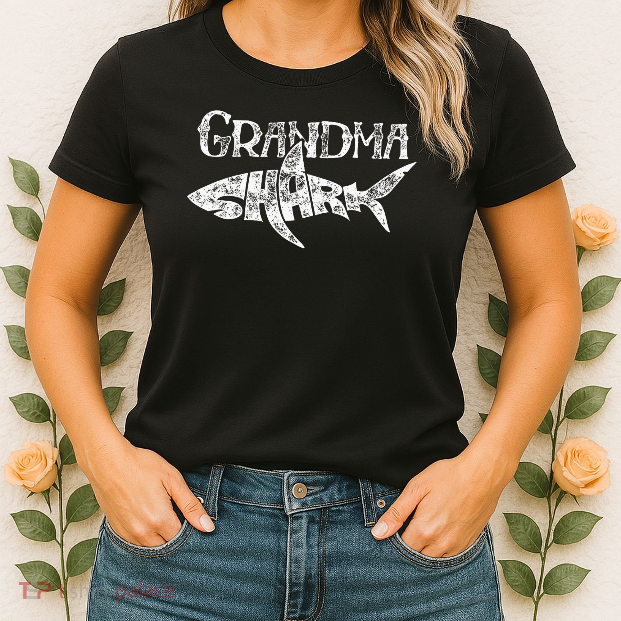 Grandma Shark Family Matching Jawsome Gift Women's T-Shirt