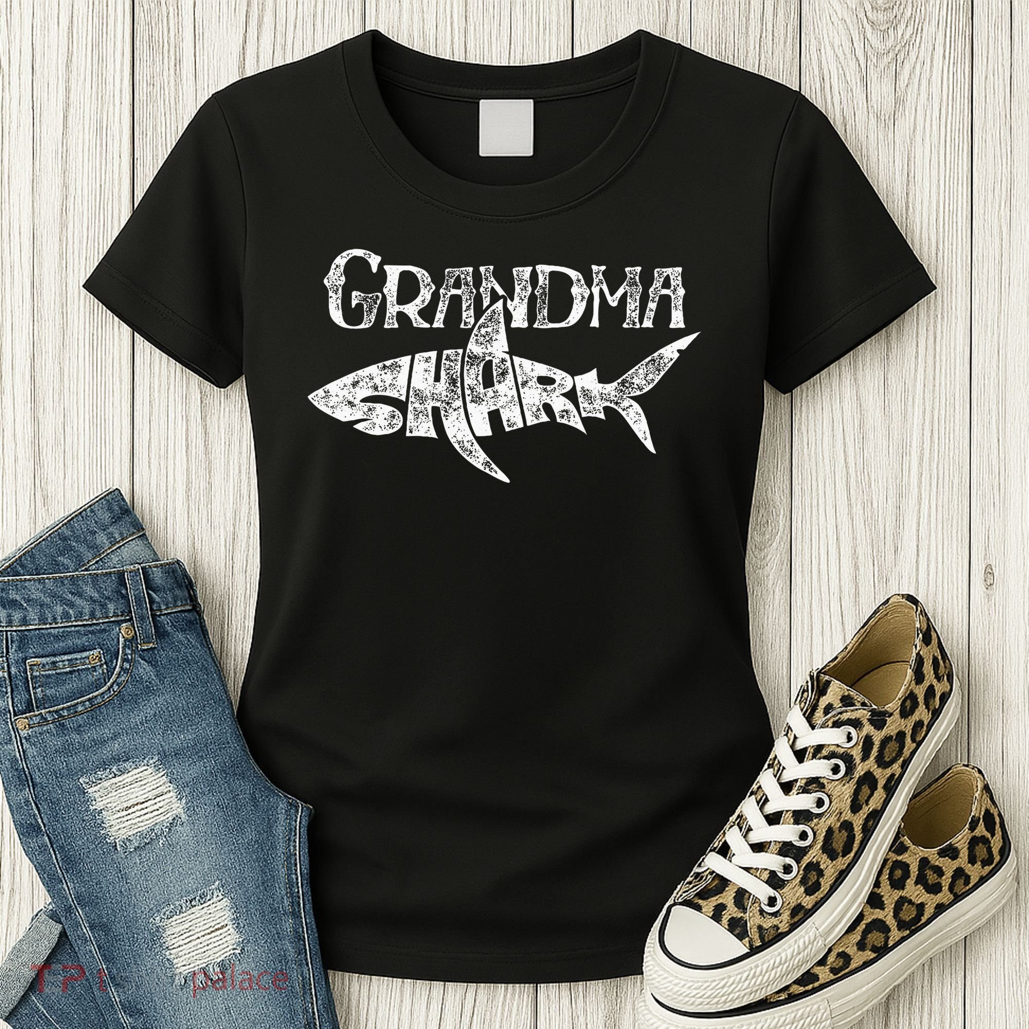 Grandma Shark Family Matching Jawsome Gift Women's T-Shirt