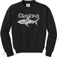 Grandma Shark Family Matching Jawsome Gift Kids Sweatshirt thumb 0