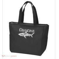 Grandma Shark Family Matching Jawsome Gift Tote Bag thumb 3