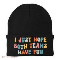 Groovy style Funny Football, I Just Hope Both Teams Have Fun Beanie thumb 0
