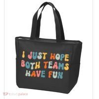Groovy style Funny Football, I Just Hope Both Teams Have Fun Tote Bag thumb 3