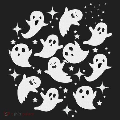 Ghostly Stars Fall Kids Long Sleeve Plaid Pajama Set