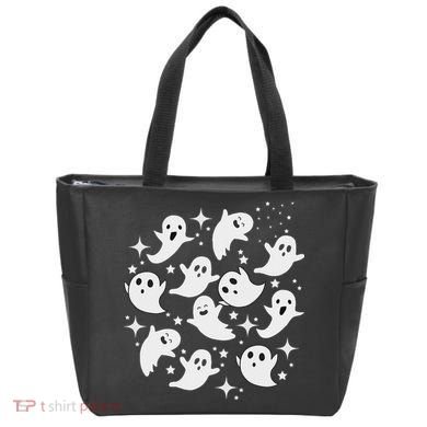 Ghostly Stars Fall Tote Bag
