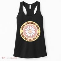 Girls Supporting Girls Sunflower Feminist Women's Tank Top thumb 0