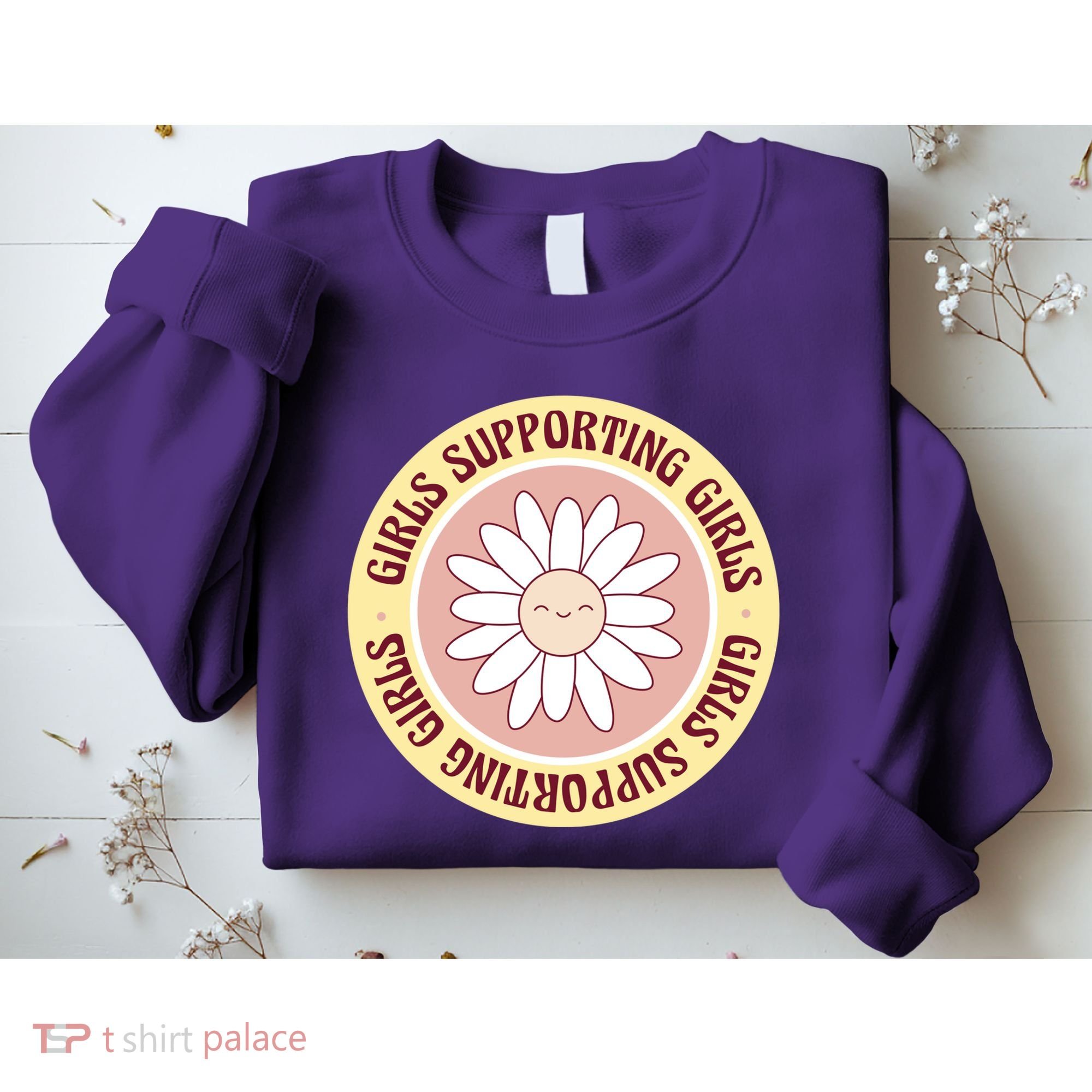 Girls Supporting Girls Sunflower Feminist Sweatshirt