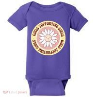 Girls Supporting Girls Sunflower Feminist Baby Bodysuit thumb 0