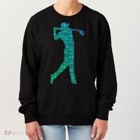 Golfer Silhouette Golf Things Golfing Dad Women Women's Sweatshirt thumb 0