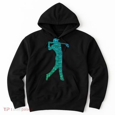 Golfer Silhouette Golf Things Golfing Dad Women Hoodie