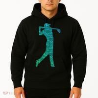 Golfer Silhouette Golf Things Golfing Dad Women Hoodie thumb 2