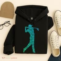 Golfer Silhouette Golf Things Golfing Dad Women Hoodie thumb 4