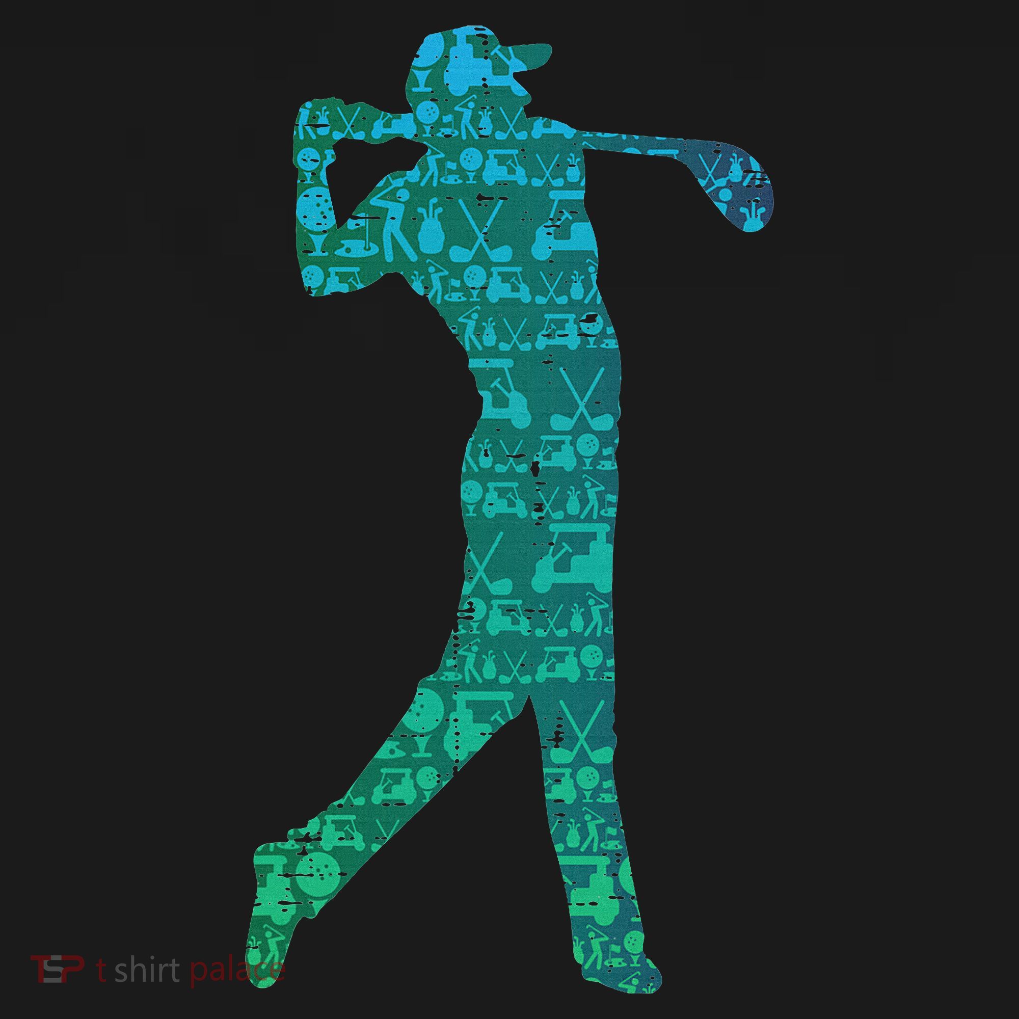 Golfer Silhouette Golf Things Golfing Dad Women Hoodie