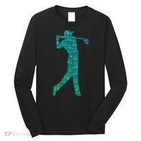 Golfer Silhouette Golf Things Golfing Dad Women Long Sleeve Shirt thumb 0