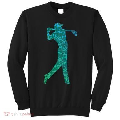 Golfer Silhouette Golf Things Golfing Dad Women Sweatshirt