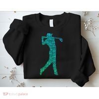 Golfer Silhouette Golf Things Golfing Dad Women Sweatshirt thumb 2