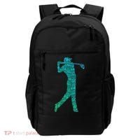 Golfer Silhouette Golf Things Golfing Dad Women Backpack thumb 0