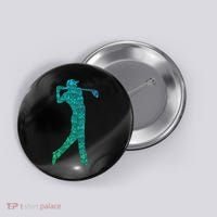Golfer Silhouette Golf Things Golfing Dad Women Button thumb 0