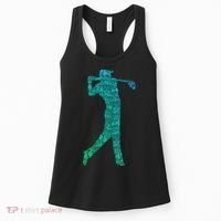 Golfer Silhouette Golf Things Golfing Dad Women Women's Tank Top thumb 0