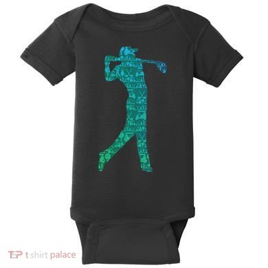 Golfer Silhouette Golf Things Golfing Dad Women Baby Bodysuit