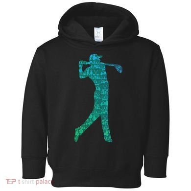 Golfer Silhouette Golf Things Golfing Dad Women Toddler Hoodie