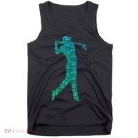 Golfer Silhouette Golf Things Golfing Dad Women Tank Top thumb 0