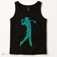 Golfer Silhouette Golf Things Golfing Dad Women Tank Top thumb 2