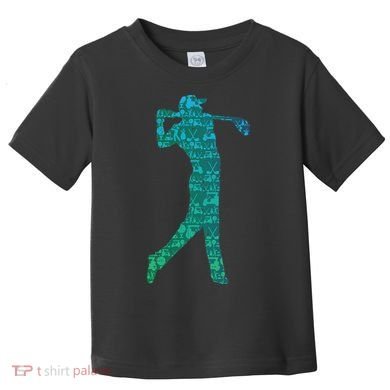 Golfer Silhouette Golf Things Golfing Dad Women Toddler T-Shirt