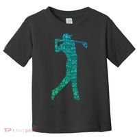 Golfer Silhouette Golf Things Golfing Dad Women Toddler T-Shirt thumb 0