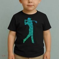 Golfer Silhouette Golf Things Golfing Dad Women Toddler T-Shirt thumb 2