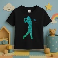 Golfer Silhouette Golf Things Golfing Dad Women Toddler T-Shirt thumb 3