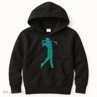 Golfer Silhouette Golf Things Golfing Dad Women Kids Hoodie thumb 0