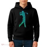Golfer Silhouette Golf Things Golfing Dad Women Kids Hoodie thumb 4